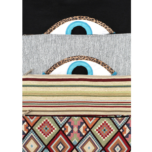 Υφασμάτινο μικρό τσαντάκι με ρίγες - clutch, all day, απαραίτητα καλοκαιρινά αξεσουάρ, τσαντάκια - 3