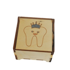 Ξύλινο κουτάκι αποθήκευσης " δοντάκια" (αγόρι) 56*56*40 mm - αγόρι, παιδί, ξύλινο, αναμνηστικά