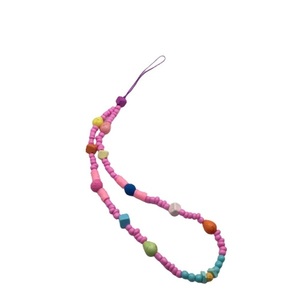 Phone strap - Λουράκι για το κινητό διακοσμημένο με πολύχρωμες χάντρες φίμο και χαουλίτη - charms, λουράκια