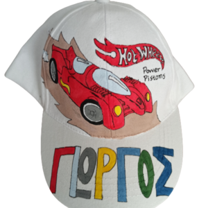 παιδικό καπέλο jockey με όνομα και θέμα αυτοκίνητο ( car ) - όνομα - μονόγραμμα, αυτοκινητάκια, καπέλα, για παιδιά, προσωποποιημένα