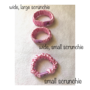 λάστιχο μαλλιών σατέν φαρδύ, small, pink, περίπου 6 εκ - ύφασμα, λαστιχάκια μαλλιών - 3