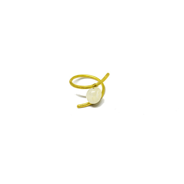 Δαχτυλίδι με φεγγαροπετρα - ορείχαλκος, φεγγαρόπετρα, δώρο, boho, φθηνά - 2