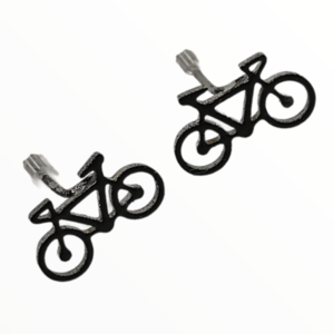 Σκουλαρίκια καρφωτά ποδήλατα βαμμένα με Σμάλτο, χειροποίητα κοσμήματα mimitopia - σμάλτος, πουλάκια, καρφωτά, ατσάλι, boho - 4