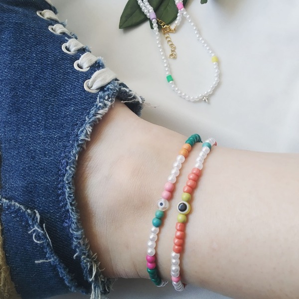 Colourful anklets - ποδιού