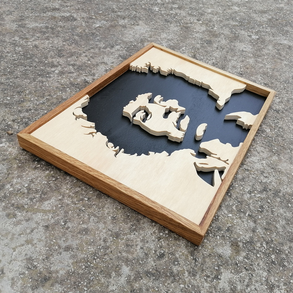 Jimi Hedrix 3D ξύλινο διακοσμητικό τοίχου - 3D wood art - πίνακες & κάδρα, ξύλινα διακοσμητικά τοίχου - 2