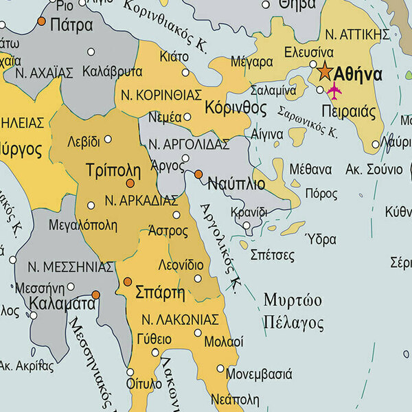 Χάρτης Ελλάδας αφίσα 70Χ100 εκ - διακόσμηση, αφίσες - 2