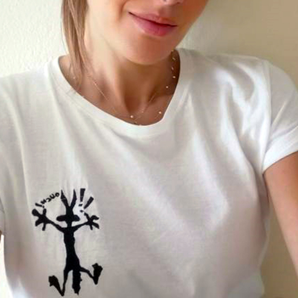 Βαμβακερό μπλουζάκι με κεντητό σχέδιο Κογιοτ - βαμβάκι, κεντητά, δώρο - 3