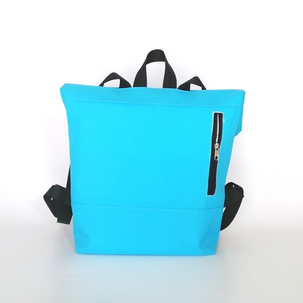 Noemi backpack blue lagoon (τσάντα πλάτης) - ύφασμα, πλάτης, all day - 2