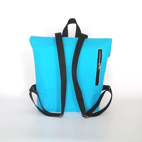 Noemi backpack blue lagoon (τσάντα πλάτης) - ύφασμα, πλάτης, all day - 3
