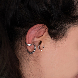 Ear cuff από επαργυρωμένο ορείχαλκο - επιχρυσωμένα - 2