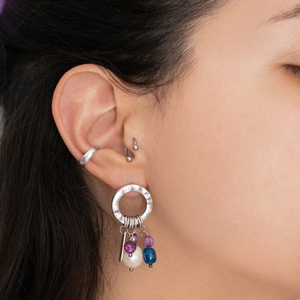 Ear cuff από επαργυρωμένο ορείχαλκο - επιχρυσωμένα - 4