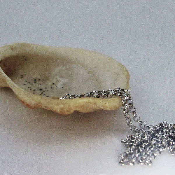 "Vénus" necklace - αλυσίδες, ασήμι 925, κοχύλι, κοντά, boho - 3