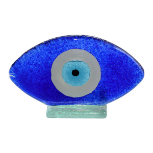 Γυάλινο Μάτι Ρεσώ 12χ7,5χ6 μπλε - amythito 065339002 - διακοσμητικά, γυαλί, μάτι, βάσεις για ρεσώ