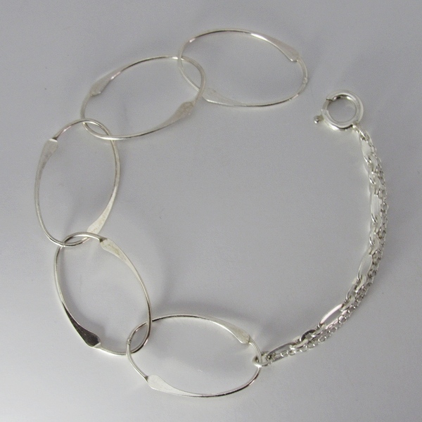 "Perséphone" bracelet - αλυσίδες, ασήμι 925, σταθερά, χεριού - 4