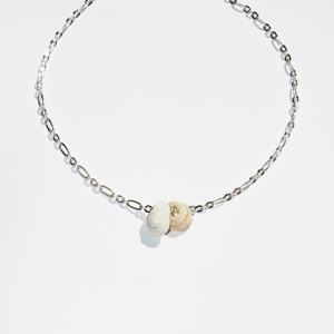 "Venus" necklace - κοντά, ασήμι 925, κοχύλι, boho, charms