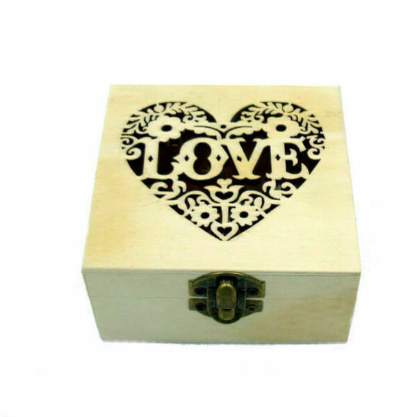 Ξύλινο κουτί με χειροποίητο διακοσμητικό σαπουνάκι καρδιά με μέλι - 2