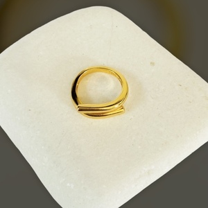 Δαχτυλίδι ασήμι 925 - So simple golden - επιχρυσωμένα, ασήμι 925, βεράκια, αυξομειούμενα - 3