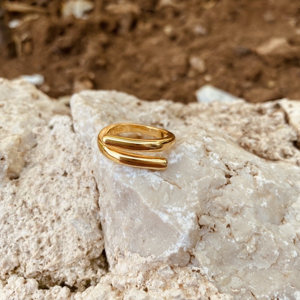 Δαχτυλίδι ασήμι 925 - So simple golden - επιχρυσωμένα, ασήμι 925, βεράκια, αυξομειούμενα - 5