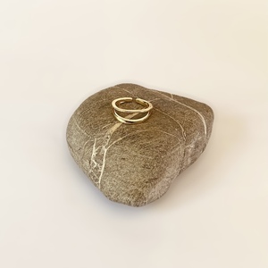 Δαχτυλίδι ασήμι 925 - Curved layers golden - ασήμι, επιχρυσωμένα, ασήμι 925, boho, αυξομειούμενα - 3