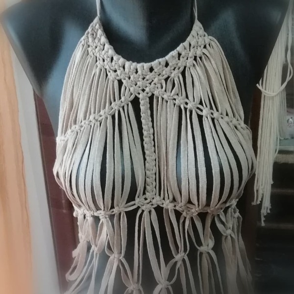 Macrame outfit combo - γυαλί, κοχύλι, μακραμέ - 3
