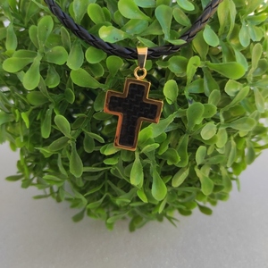 Ανδρικός σταυρός ατσαλινος - κοντά, ατσάλι, σταυροί, επιχρυσωμένο στοιχείο - 2