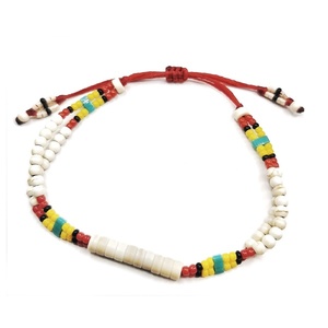 Mejico bracelet, unisex βραχιόλι με χαολίτη κ πολύχρωμες χάντρες - χάντρες, unisex, boho, χεριού, αυξομειούμενα