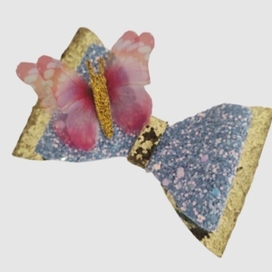 Φιόγκος μαλλιών "glamour butterfly" set of 2 - ύφασμα, μαλλιά, hair clips