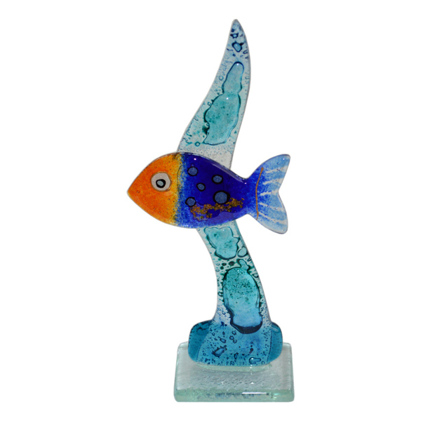 Γυάλινο Διακοσμητικό Βυθός 20χ8χ5 - amythito 035434511 - γυαλί, ψάρι, διακοσμητικά