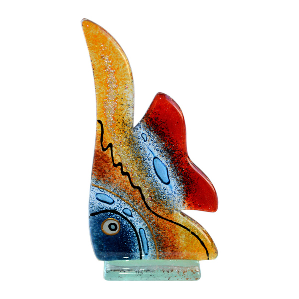 Γυάλινο Διακοσμητικό Ψάρι Ρεσώ 18χ9χ6 - amythito 035431703 - γυαλί, ψάρι, βάσεις για ρεσώ, διακοσμητικά