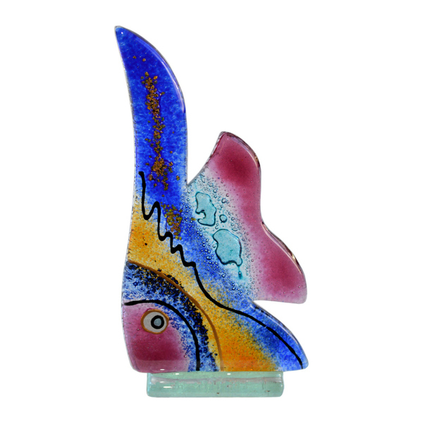 Γυάλινο Διακοσμητικό Ψάρι Ρεσώ 18χ9χ6 - amythito 035431702 - γυαλί, ψάρι, βάσεις για ρεσώ, διακοσμητικά