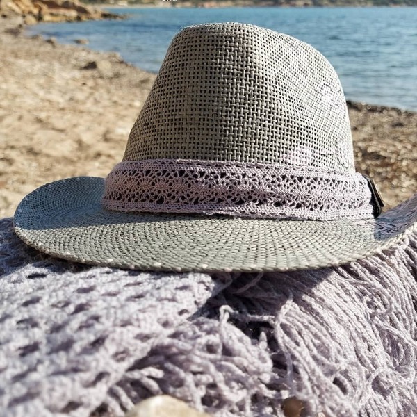 Custom / Handpainted καπέλο "Dreamer" - φτερό, αξεσουάρ παραλίας, δώρα για γυναίκες, ψάθινα - 3