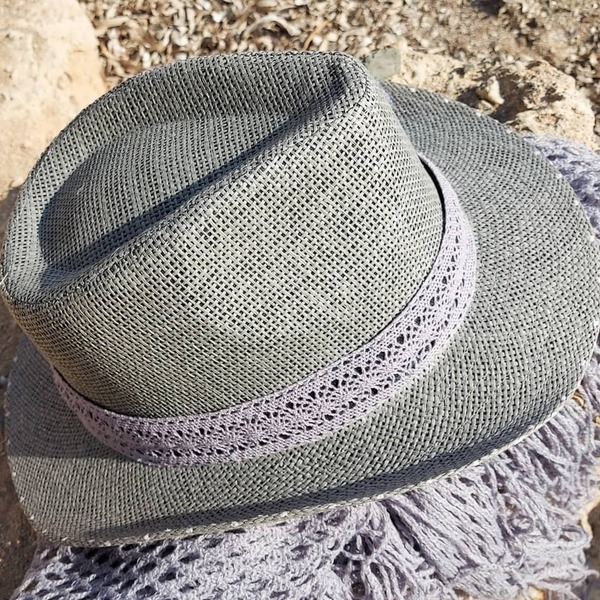 Custom / Handpainted καπέλο "Dreamer" - φτερό, αξεσουάρ παραλίας, δώρα για γυναίκες, ψάθινα - 4