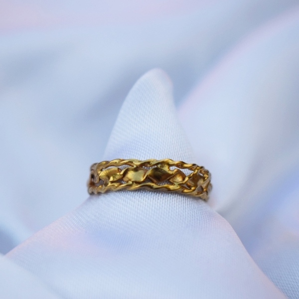 Μπρούτζινο δαχτυλίδι επιχρυσωμένο 24Κ - επιχρυσωμένα, μπρούντζος, σταθερά - 3