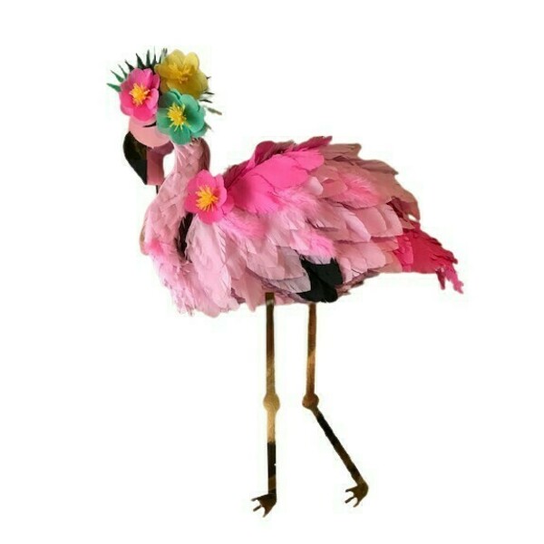Χειροποίητη Πινιάτα Flamingo - κορίτσι, πινιάτες, ζωάκια