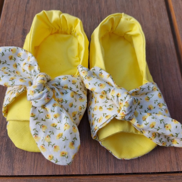 Παπουτσάκια peep toes, χειροποίητα, βαμβακερά, για βρέφη, μέγεθος 6 μηνών - κορίτσι, χειροποίητα, απαραίτητα καλοκαιρινά αξεσουάρ, βρεφικά, αγκαλιάς - 3