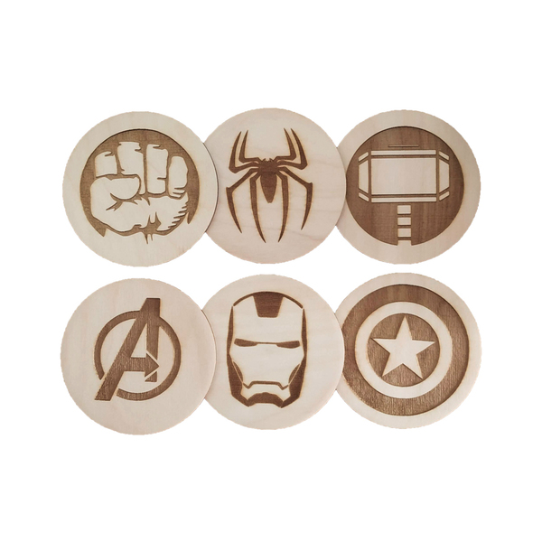 Σουβέρ με τους σουπερήρωες των Avengers - ξύλο, οργάνωση & αποθήκευση, σούπερ ήρωες, προσωποποιημένα