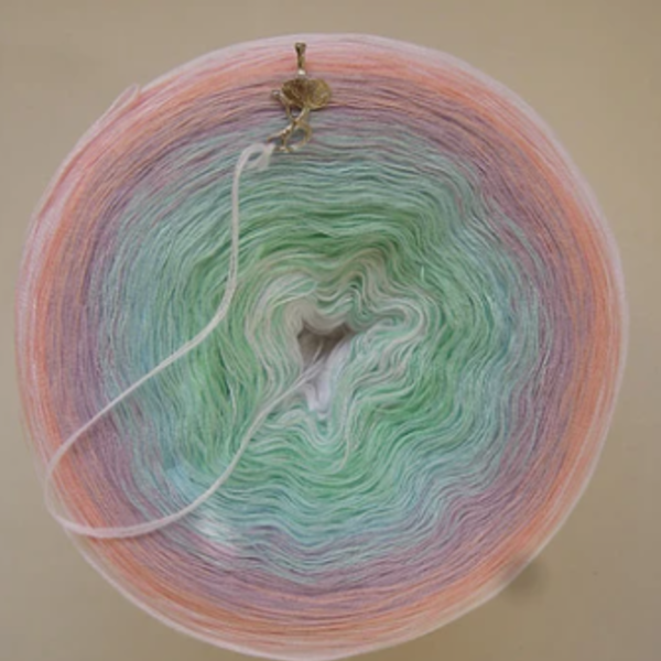 Σάλι Γλυκιά Απόλαυση πλεχτό με χειροποίητο νήμα - μήκος 60 εκ - πλεκτό, crochet, χειροποίητα - 4