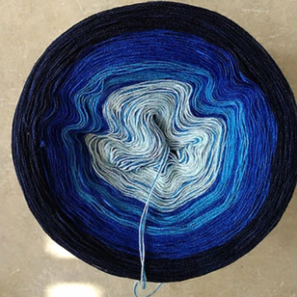 Σάλι Αφρώδη Κύματα πλεχτό με χειροποίητο νήμα - μήκος 60 εκ - πλεκτό, crochet, χειροποίητα - 2