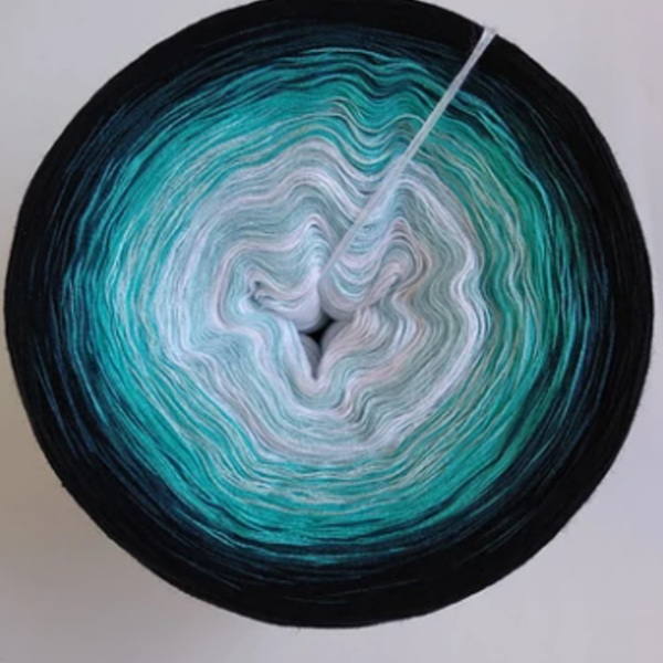 Σάλι Αφρώδη Κύματα πλεχτό με χειροποίητο νήμα - μήκος 60 εκ - πλεκτό, crochet, χειροποίητα - 3