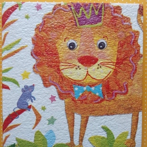 Διακοσμητικό καδράκι παιδικό Lion 18 εκ. - πίνακες & κάδρα - 3