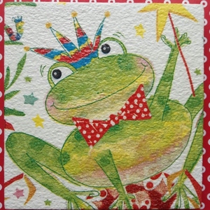 Διακοσμητικό καδράκι παιδικό Frog 18 εκ. - πίνακες & κάδρα - 3