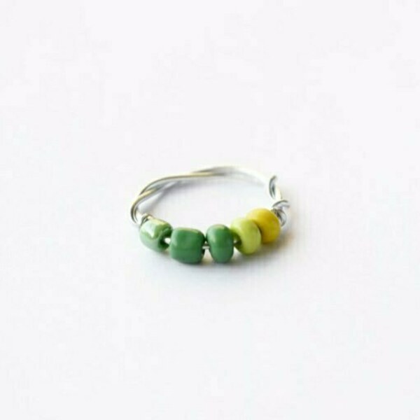 Playful Beads Green - βεράκια, boho, σταθερά, φθηνά