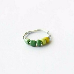 Playful Beads Green - βεράκια, boho, σταθερά, φθηνά