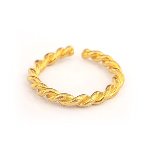 Baided Everyday Rings- Χειροποίητο Επίχρυσο Βεράκι από Ασήμι 925 - βεράκια, αυξομειούμενα, ασήμι 925, επιχρυσωμένα, γυναικεία