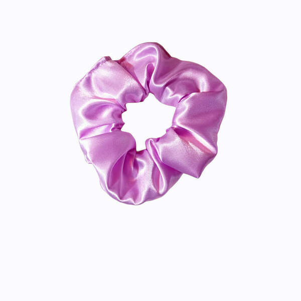 Κοκκαλάκια μαλλιών σετ 3 τεμάχια satin ροζ scrunchie - λαστιχάκια μαλλιών - 2
