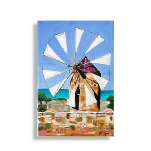 Ανεμόμυλος Κρήτης - διακοσμητικά, πίνακες ζωγραφικής - 2