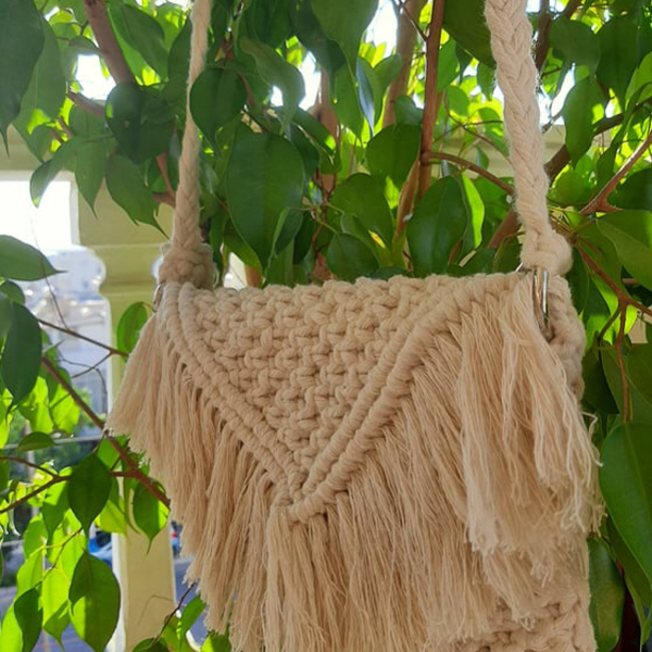 Boho macrame τσαντάκι - ώμου, χιαστί, all day, πλεκτές τσάντες, βραδινές - 5