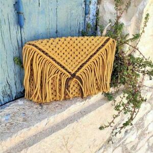 Χειροποίητη τσάντα μακραμε boho style - φάκελοι, all day, χειρός, πλεκτές τσάντες, βραδινές - 2