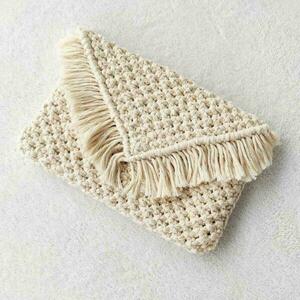 Clutch bag handamde macrame - νήμα, φάκελοι, χειρός, πλεκτές τσάντες, βραδινές