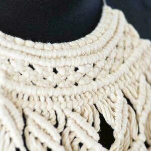 BOHO summer necklace macrame - επάργυρα, μακραμέ, μακριά, boho - 2